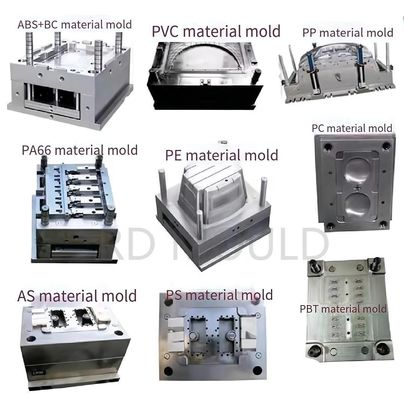 Custom Plastic Injection Mold with Die Steel Construction for ABS/PP/PS/PE/PVC/PA6/PA66 Materials and Multiple Cavity Design