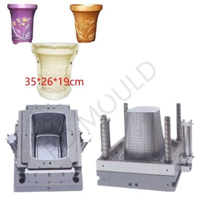 Precision Plastic Injection Molding Parts Concrete Flower Pot Molds Customized Design