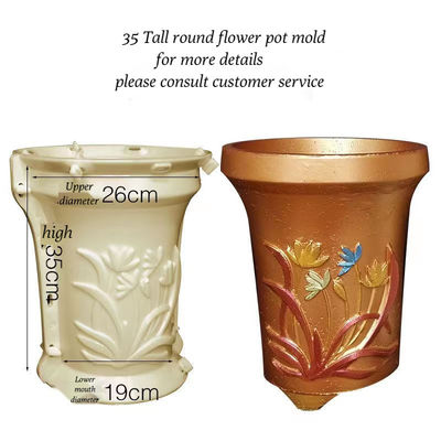 Precision Plastic Injection Molding Parts Concrete Flower Pot Molds Customized Design