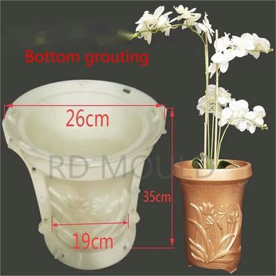 Precision Plastic Injection Molding Parts Concrete Flower Pot Molds Customized Design